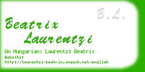 beatrix laurentzi business card